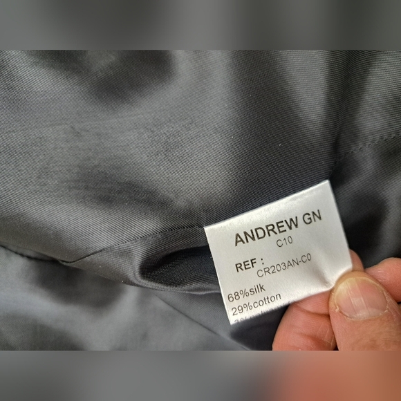 Andrew Gn Suit Jacket Black/White Size 40(M) - Picture 10 of 16